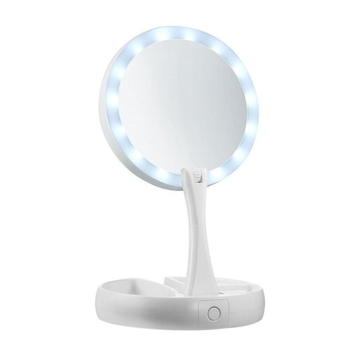LED Foldaway Vanity Mirror
